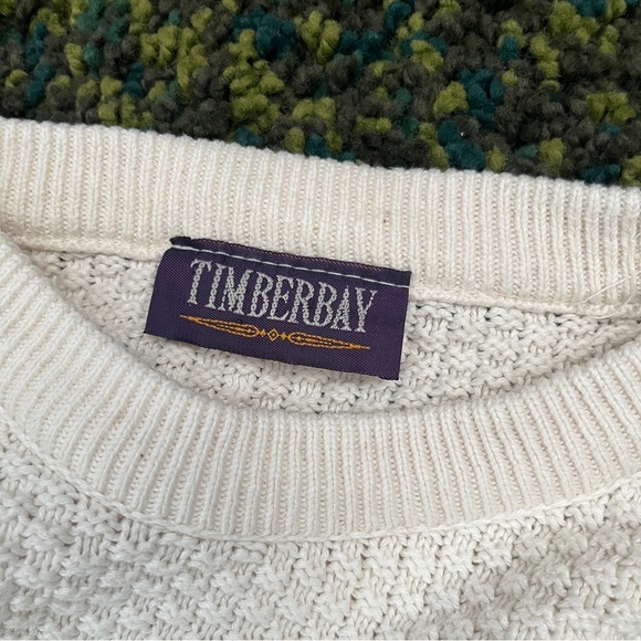 Timberbay Vintage White Patterned Sweater (no tag, fits L) - Picture 2 of 6